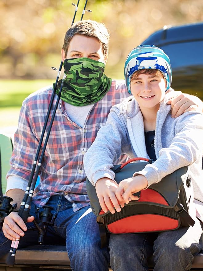 SATINIOR Summer Camo Neck Gaiter UV Protection Cooling Face Mask Sun Hood - Image 5