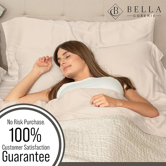 Bella Coterie | Luxury Bamboo Viscose Queen Size Pillowcase Set | 100% - Image 5