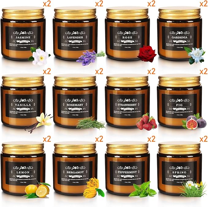 24 Packs Scented Candles for Home, 3.05oz，Soy Wax Aromatherapy Candles - Image 2