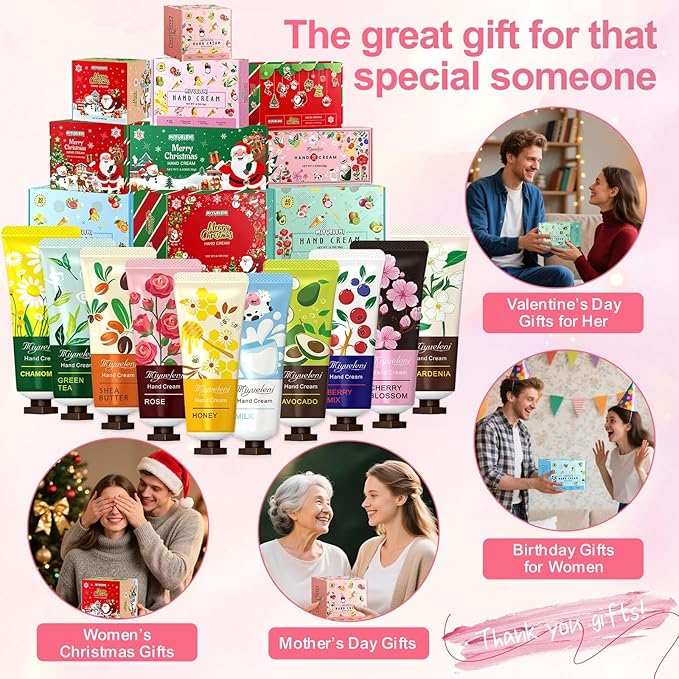 40 Pack Hand Cream Gift Set, Mothers Day Gifts, Moisturizing Hand Lotion - Image 4