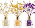 Airkeep Reed Diffuser Set of 3, Clean Linen Cashmere Vanilla Lavender Garden by Airkeep