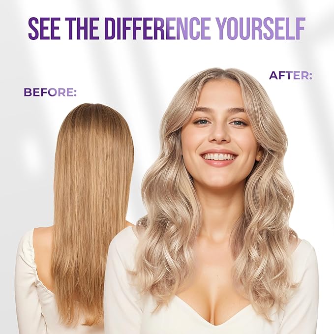 SUNATORIA Purple Hair Mask for Blonde & Bleached Hair, 2-in-1 Keratin Toning - Image 4