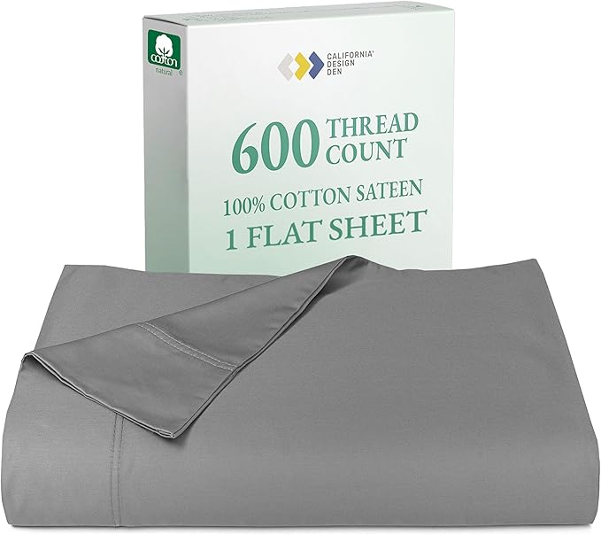 100% Natural Cotton Flat Sheet by CaliforniaDesignDen