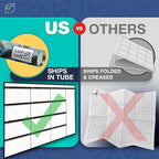 Large Dry Erase Calendar for Wall, 38" x 68" - Undated, Yearly, Reusable - Full 12 Month Year - Includes Markers, Eraser & Accessories