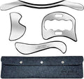 4 in 1 Stainless Steel Gua Sha Muscle Scraper Tool, Professional IASTM Physical by GYXCOELEIASTMTOOL