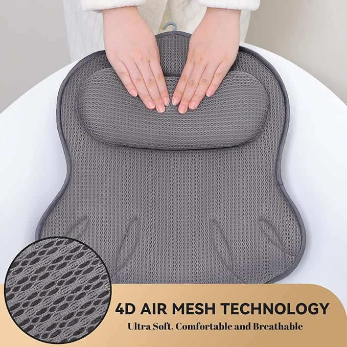 Extra Thick Bath Pillows for Tub-Luxury Bathtub Pillow for Head Neck and Back - Image 2