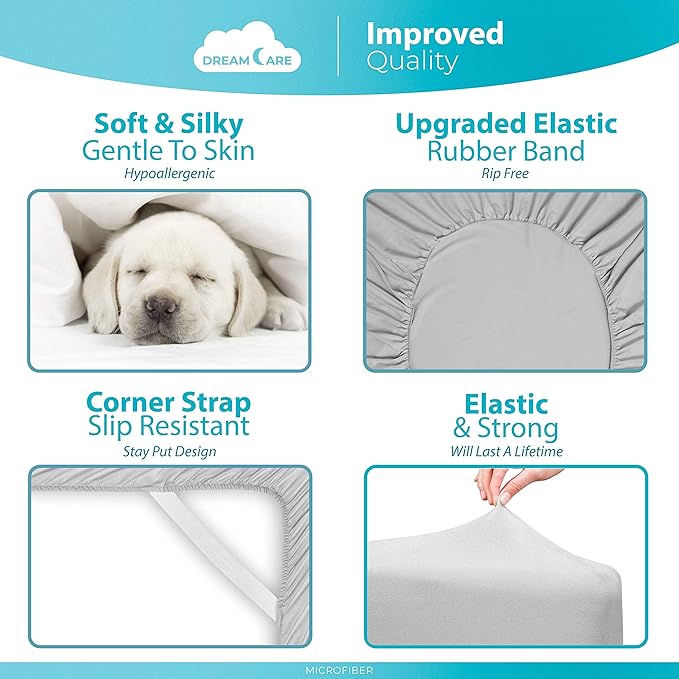 DREAMCARE Twin XL Fitted Sheet - Image 6