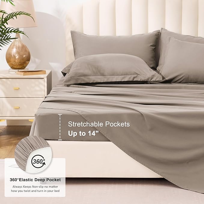 Love's cabin King Size Comforter Set Light Brown, 7 Pieces King Bed in a Bag - Image 6
