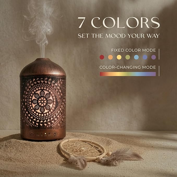 Earnest Living Essential Oil Diffuser Metal Diffuser 100 ml Timers Night Lights - Image 5