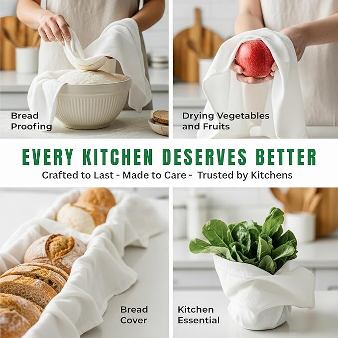 Flour Sack Towels | Tea Towel for Crafts| Kitchen Dish | Cotton Blank Towel for - Image 5