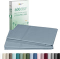 Luxuriously Soft Premium 600 Thread Count, 100% Cotton Set of 2 Cases, Crisp by CaliforniaDesignDen