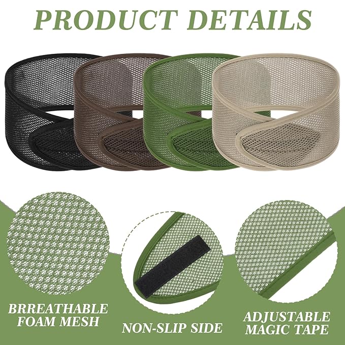 CIATBYYJ 4Pcs Mesh Hair Wraps for Black Women Adjustable Soft Meshs Head Wraps - Image 4