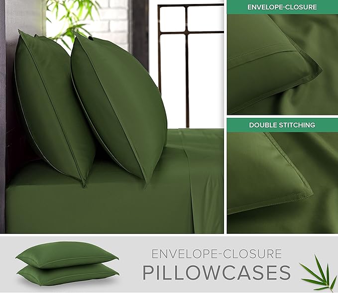 Pure Bamboo Queen Sheets, Genuine 100% Organic Viscose Derived from Bamboo Bed - Image 3