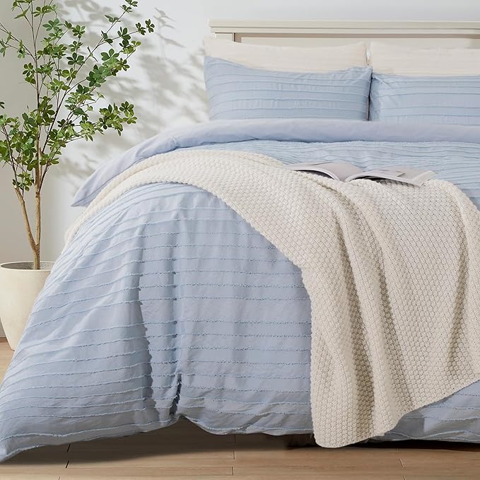 NEXHOME PRO Duvet Cover Queen, Soft and Lightweight 100% Washed Microfiber by NEXHOMEPRO