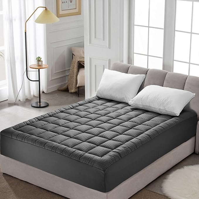 HYLEORY California King Mattress Pad Quilted Fitted Mattress Protector Cooling - Image 7