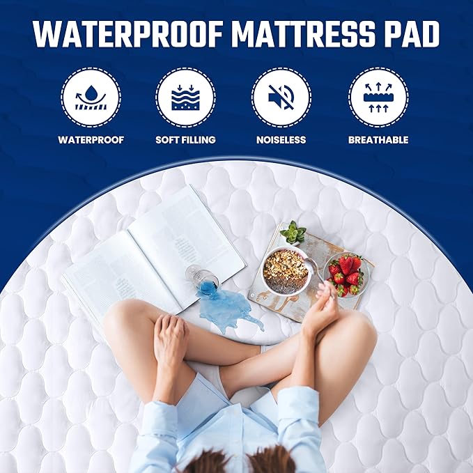 Utopia Bedding 2 Pack Waterproof Mattress Protector, Full Mattress Pad - Image 5