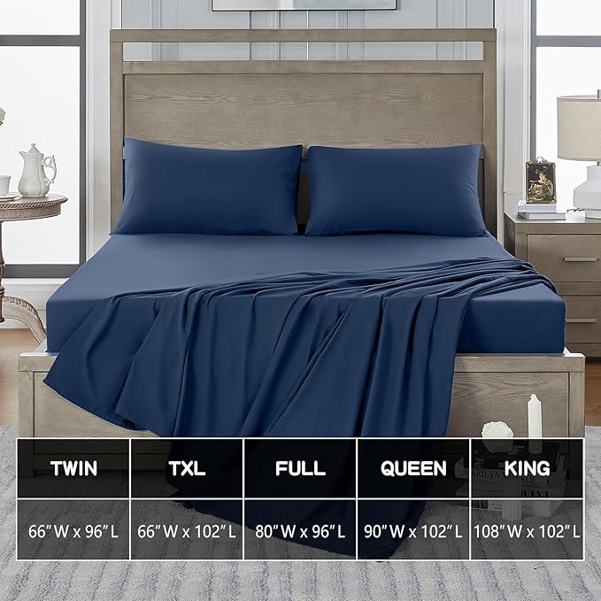 FreshCulture Queen Flat Sheets Only 2 Pack - Image 5