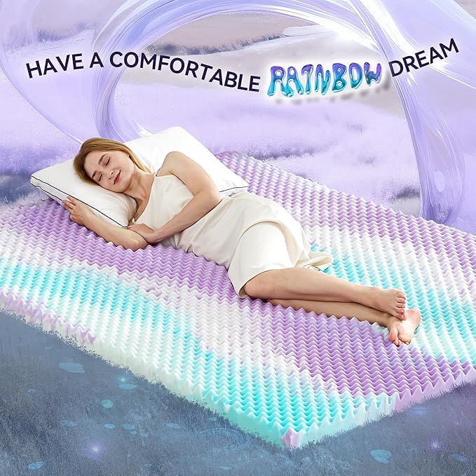 SINWEEK 2 Inch Egg Crate Memory Foam Mattress Topper Twin Size, Soft Mattress - Image 8