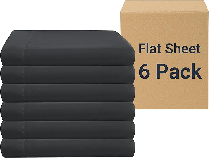 ZPECC Bulk Flat Sheets Only Full Size 6 Pack, Easy Sort Top Bed Sheet by by ZPECC-ABrandThatHasBeenFocusedOnBabyProductsFor18Years