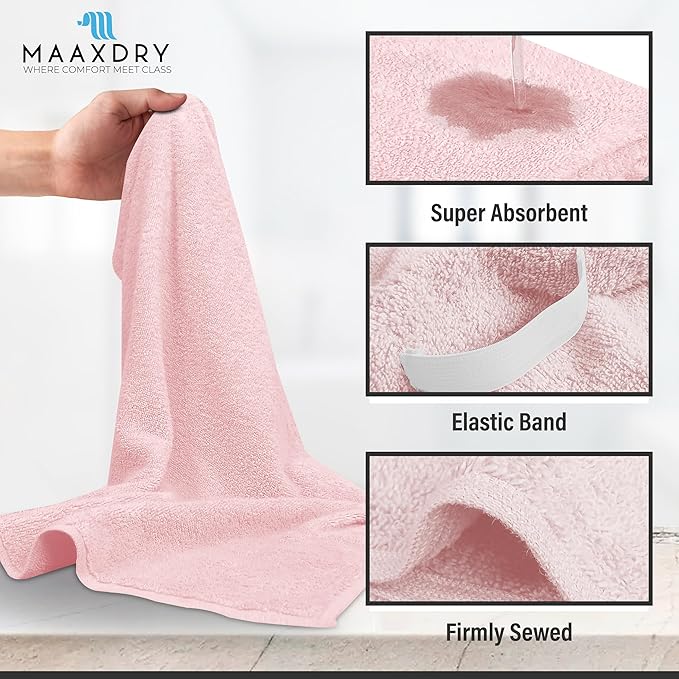 100% Cotton Large Hair Towel Wrap - Image 4