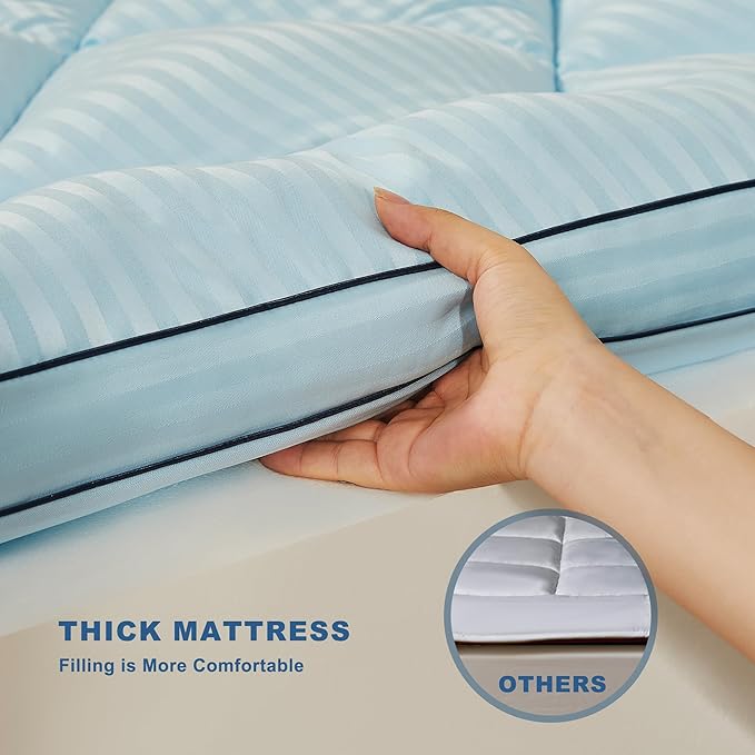 BEDLORE Twin Mattress Topper, Thick Pillow Top Pad - Image 7