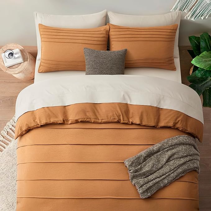 Oli Anderson Pumpkin Brown Duvet Cover King Size - Image 5