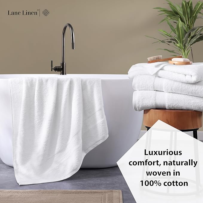 LANE LINEN 100% Ring Spun Cotton Bath Sheets - Image 4