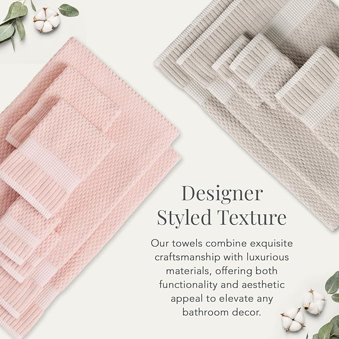 NY Loft 100% Cotton Towel Set 6 Piece Towel Set | Super Soft & Absorbent - Image 5