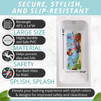 Mermaid Bath Mat - Bath Grips for Tub Kids - Anti Slip Bath Mat for Kids - Bath Mat for Baby - Bath Mat for Toddler - Tub Mat for Baby - Bathtub Safety for Toddlers - Bathtub Mat Kids (Bath Mermaid)