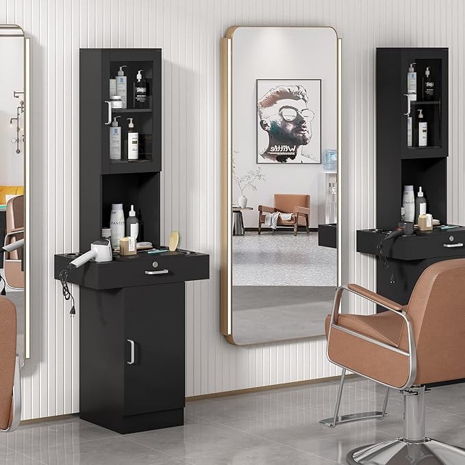 RESHABLE Salon Station for Hair Stylist, Hair Styling Organizer Equipment by RESHABLE