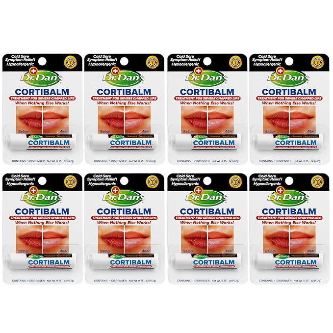 Dr. Dan's Cortibalm -8 pack-for Dry Cracked Lips by DrDans