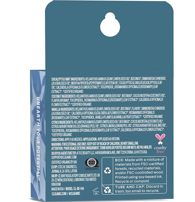Cliganic Organic Lip Balm Set - Image 7