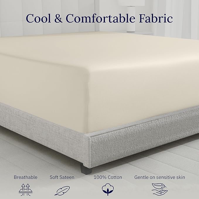 California Design Den Luxuriously Soft Twin Fitted Sheet Only - Image 8