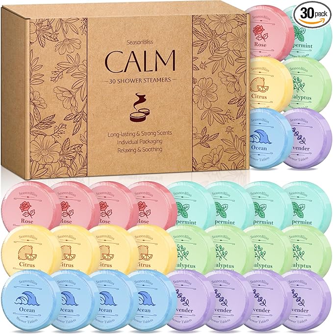 Shower Steamers 30 PCS with Individually Wrapped, Shower Bombs by Unknown