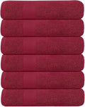 KAHAF COLLECTION 6 Pack Bath Towels Set 100% Ring Spun Cotton, Lightweight by KAHAF+COLLECTION