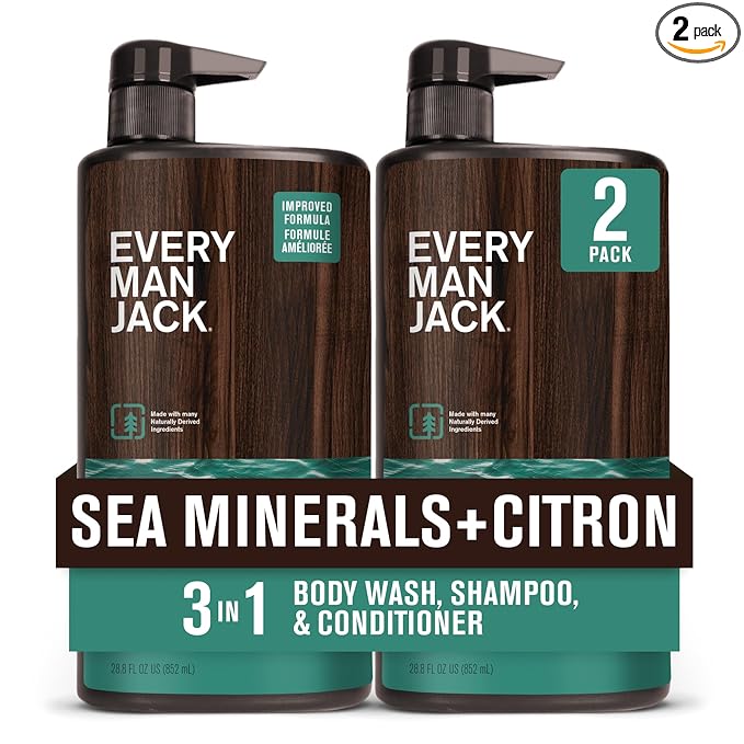 Every Man Jack Sea Minerals + Citron Hydrating Mens 3-in-1 All Over Wash by EveryManJack