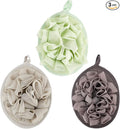 Boao 3 Pcs Bath Shower Pouf Sponge Mesh Pouf Shower Ball Exfoliating Body by Boao