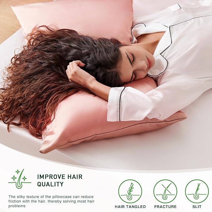 Love's cabin Satin Pillowcase Set of 2 King Size 20x36, Cooling Pillow Covers - Image 4