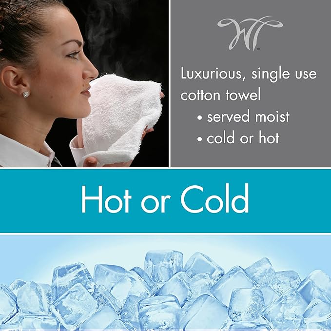 White Towel Services 8" x 8" inch Moist Cotton Towel Individually Wrapped - Image 6