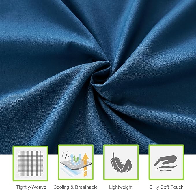 ILAVANDE Navy Blue Queen Sheets Set 6 Piece, Hotel Luxury Super Soft 1800 - Image 4