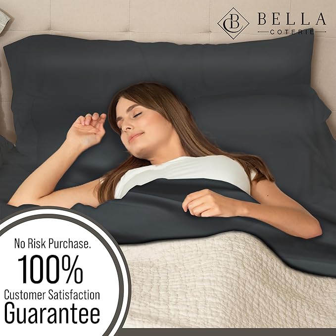 Bella Coterie | Luxury Bamboo Viscose Queen Size Pillowcase Set | 100% - Image 5