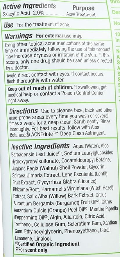 Alba Botanica Acnedote Maximum Strength Face & Body Scrub - Image 4