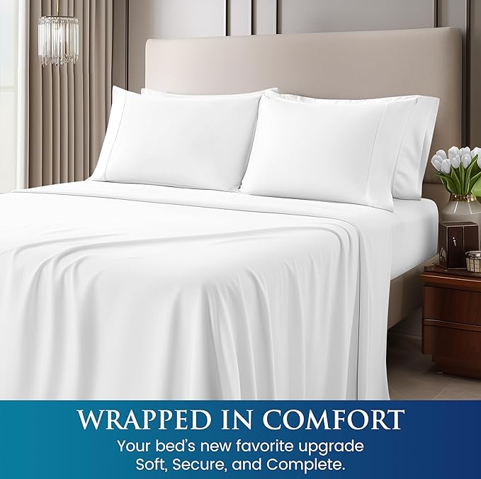 Utopia Bedding Queen Size 4 Piece Sheet Set - Image 4