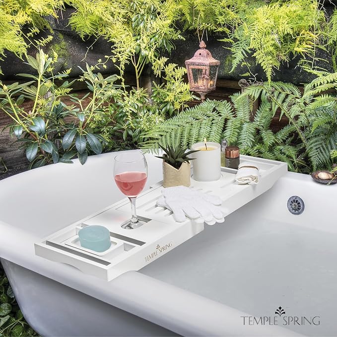Temple Spring Bamboo Bathtub Tray Caddy - Image 7