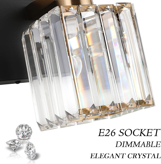 Aipsun Bathroom Vanity Light Fixtures Crystal Vanity Light - Image 7