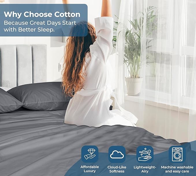 Royale Linens 100% Organic Cotton Full Flat Sheet Only - Image 7