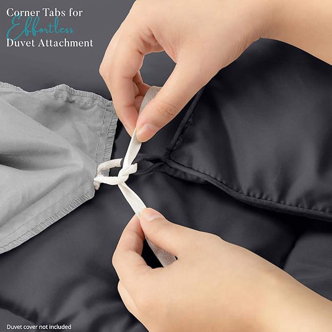 Utopia Bedding Queen Comforter Duvet Insert, Quilted Grey Comforter - Image 5