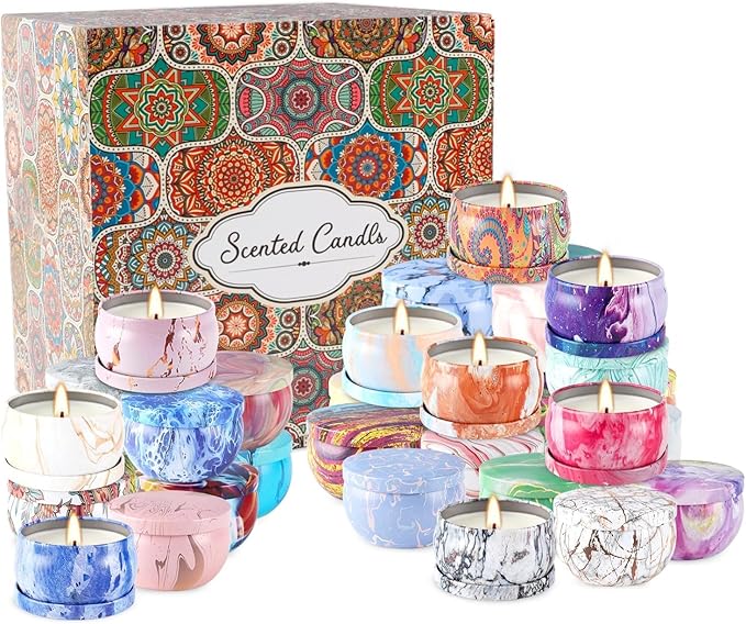 YOROXRG 36 Pack Scented Candles, Soy Wax Travel Tin Jar Candles, Aromatherapy - Image 7