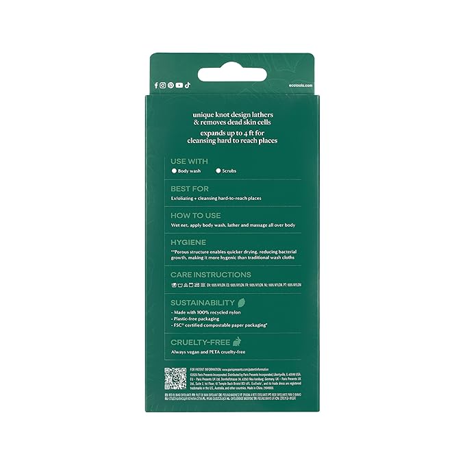 EcoTools Exfoliating Bath Net, Inspired By African Bath Net Sponge, Exfoliates - Image 11