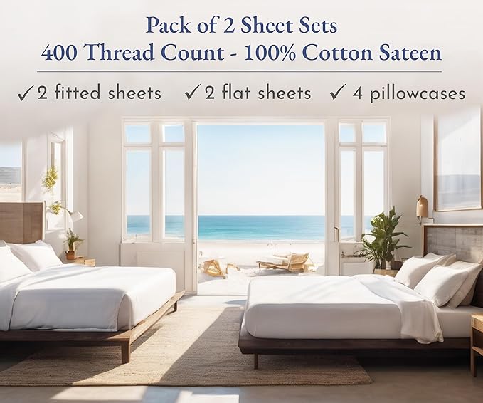 California Design Den 2-Pack Full Size Sheet Sets - Image 4